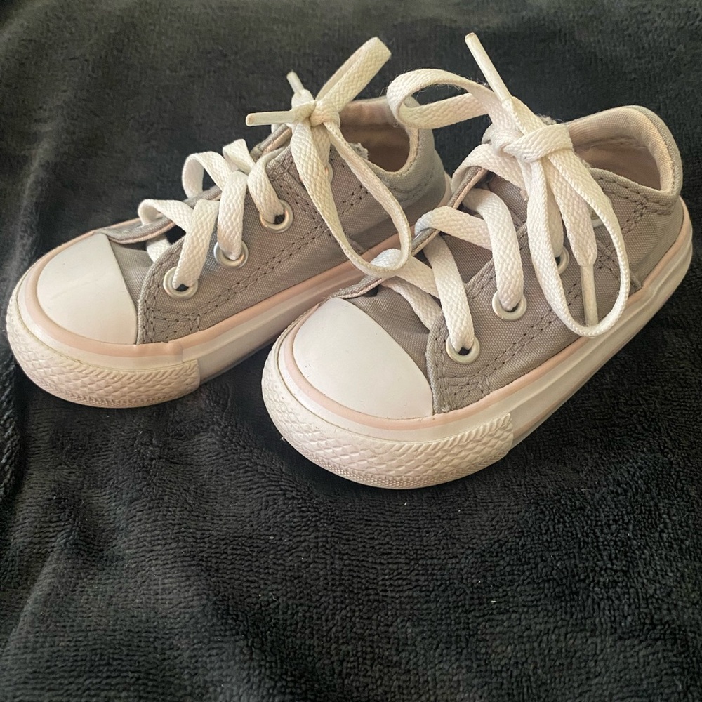 Pink and grey converse
